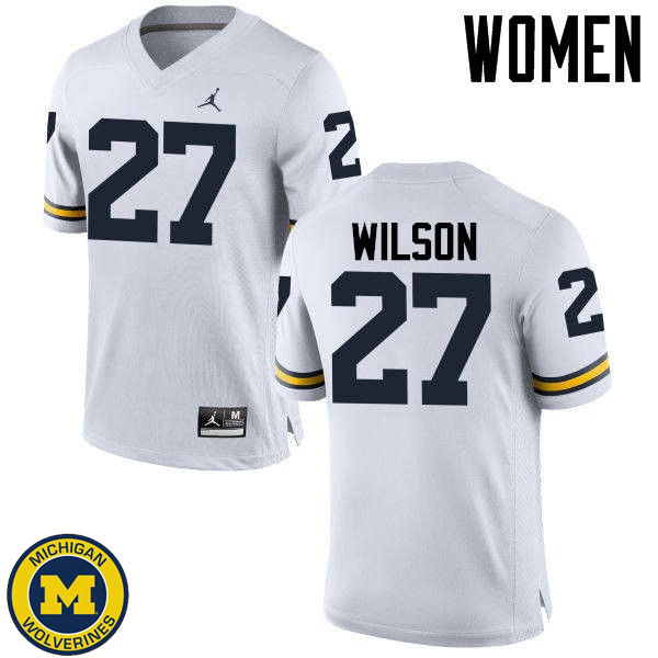 Women's Michigan Wolverines #27 Tru Wilson White Alumni Jersey